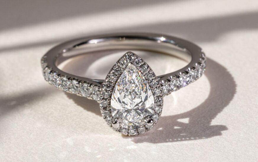 1 Carat Pear-Shaped Diamond Ring